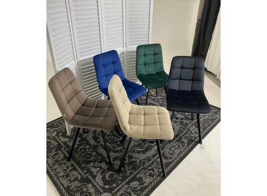 Стул CHILLI SQUARE BLUVEL-78 GREEN, велюр / черный каркас в Ростове-на-Дону