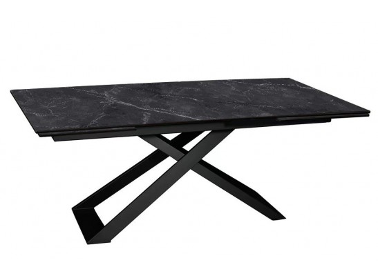 Стол LIVORNO 180 MATT BLACK MARBLE SOLID CERAMIC / BLACK в Ростове-на-Дону