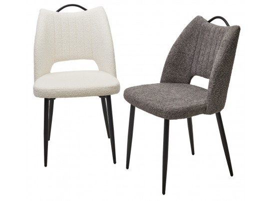 Стул JANETY UF998-15 серый, букле / черный каркас / Товарный знак DISAUR в Ростове-на-Дону