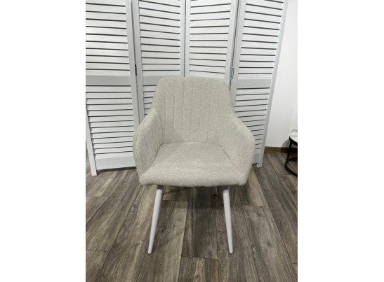 Стул BRANDY WZ2042-18 белая галька, фактурный велюр/ белый каркас в Ростове-на-Дону