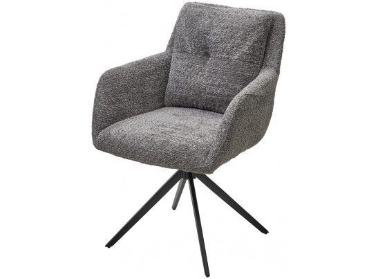 Стул MEADOW 360 град. поворот. Темно-серый XD841-16, букле / черный каркас, ®DISAUR в Ростове-на-Дону