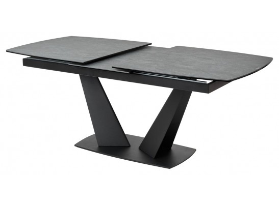 Стол ACUTO2 170 DARK CEMENT Тёмно-серый мрамор матовый, керамика/ черный каркас NEW! в Ростове-на-Дону