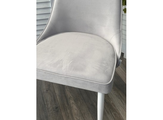 Стул NEPAL-P СВЕТЛО-СЕРЫЙ BM-4, велюр/ белый каркас в Ростове-на-Дону