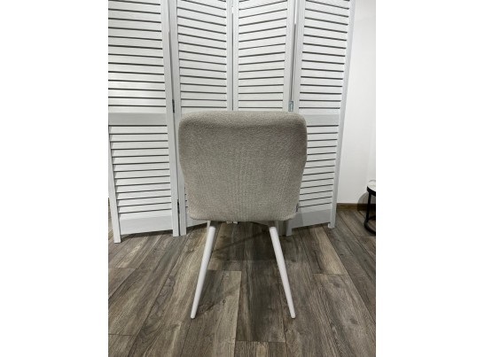 Стул BRANDY WZ2042-18 белая галька, фактурный велюр/ белый каркас в Ростове-на-Дону