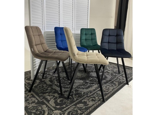 Стул CHILLI SQUARE BLUVEL-78 GREEN, велюр / черный каркас в Ростове-на-Дону