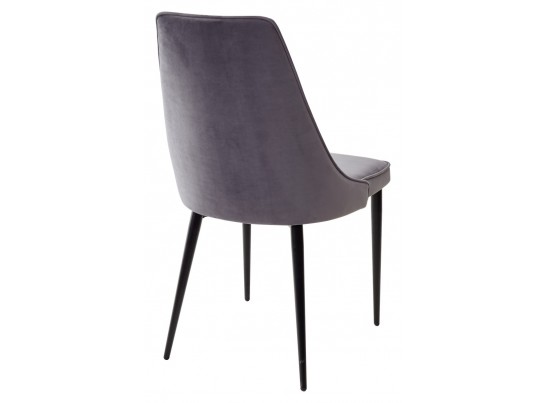 Стул NEPAL-P СЕРЫЙ #27, велюр/ черный каркас в Ростове-на-Дону