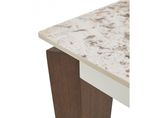 Стол ESMIR 160 GLOSS LUXURY PANDORA SOLID CERAMIC/орех, ®DISAUR