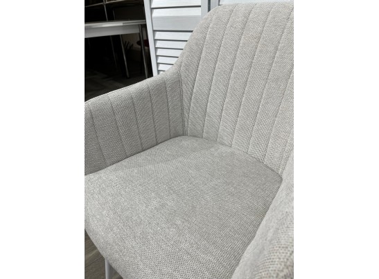 Стул BRANDY WZ2042-18 белая галька, фактурный велюр/ белый каркас в Ростове-на-Дону