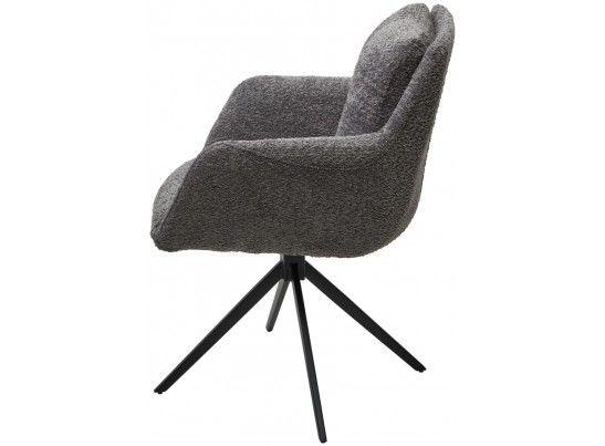 Стул MEADOW 360 град. поворот. Темно-серый XD841-16, букле / черный каркас, ®DISAUR в Ростове-на-Дону