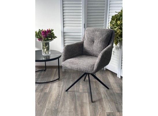 Стул MEADOW 360 град. поворот. Темно-серый XD841-16, букле / черный каркас, ®DISAUR в Ростове-на-Дону