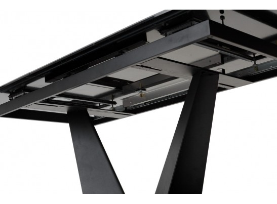 Стол ACUTO2 170 DARK CEMENT Тёмно-серый мрамор матовый, керамика/ черный каркас NEW! в Ростове-на-Дону