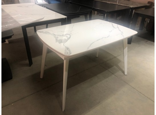 Стол ELIOT 120 GLOSS STATUARIO WHITE SOLID CERAMIC / WHITE, ®DISAUR в Ростове-на-Дону Стол ELIOT 120 GLOSS STATUARIO WHITE SOLID CERAMIC / WHITE, ®DISAUR в Ростове-на-Дону