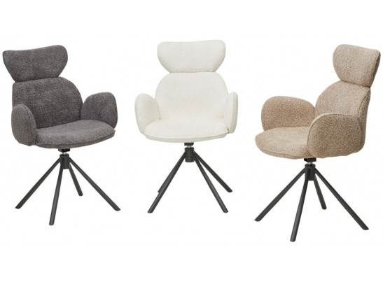 Стул VARDY 360 град.поворот. Темно-серый букле XD841-16 / Серый, ®DISAUR