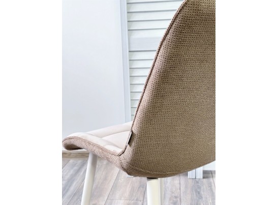 Стул CHIC BLUVEL-40 бежевый/ 1981-35 темно-бежевый/ белый каркас в Ростове-на-Дону