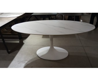 Стол AVOLA 180 MATT WHITE MARBLE SOLID CERAMIC / WHITE 