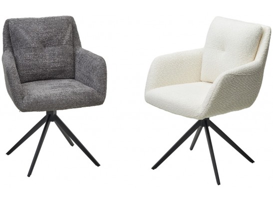 Стул MEADOW 360 град. поворот. Темно-серый XD841-16, букле / черный каркас, ®DISAUR в Ростове-на-Дону