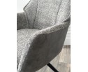 Стул BREVIS 180 град. поворот. XD841-16 Серый, букле/ GINO-457 Серый, ткань/ Черный, ®DISAUR