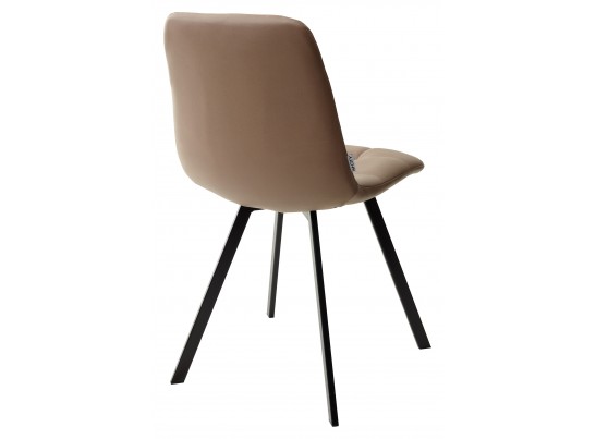 Стул CHILLI SQUARE HK017-31 серо-коричневый, PU / черный каркас в Ростове-на-Дону