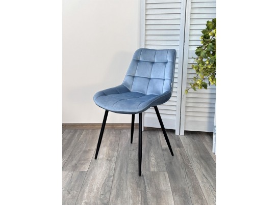 Стул MIAMI G062-43 пудровый голубой, велюр/ черный каркас в Ростове-на-Дону