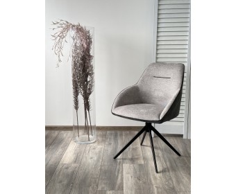 Стул TORNADO 360 град. Серый Brego-07, ткань/ темно-серый Modern-454, велюр/ черный каркас, DISAUR