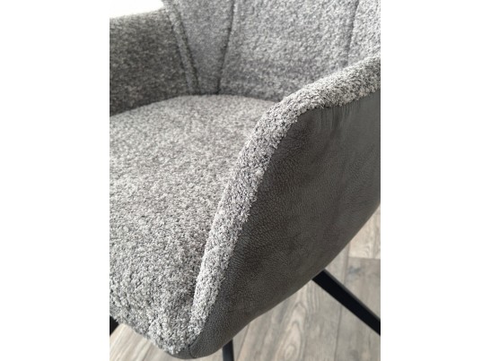 Стул BREVIS 180 град. поворот. XD841-16 Серый, букле/ GINO-457 Серый, ткань/ Черный, ®DISAUR