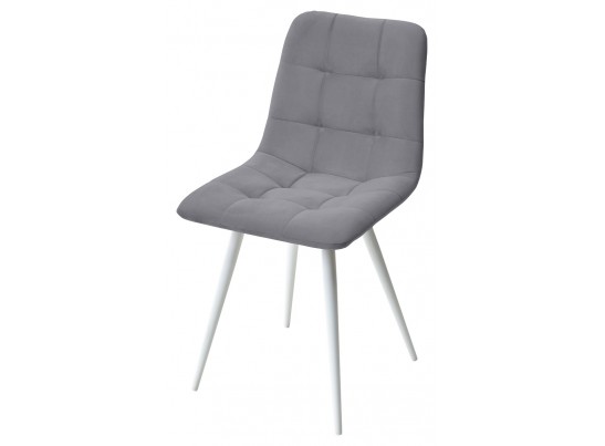 Стул CHILLI-Q серый #27, велюр / белый каркас в Ростове-на-Дону