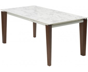 Стол ESMIR 160 MATTE ARABESCATO SOLID CERAMIC/ орех, ®DISAUR Стол ESMIR 160 MATTE ARABESCATO SOLID CERAMIC/ орех, ®DISAUR