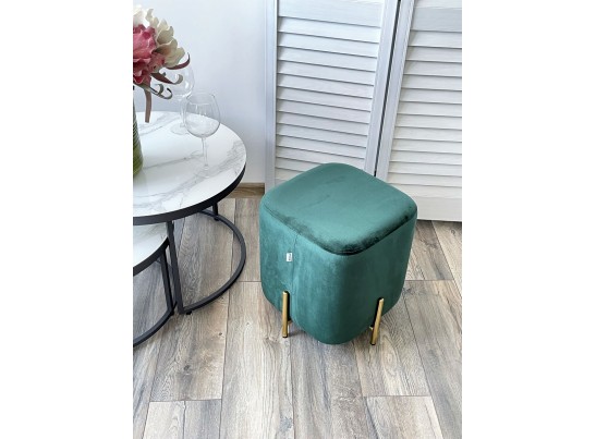 Пуф для гостиной ARES BLUVEL-78 GREEN / GOLD в Ростове-на-Дону
