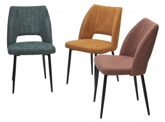 Стул LONDON UF995-05 карамельный, букле / черный каркас / Товарный знак DISAUR в Ростове-на-Дону