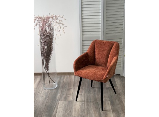 Стул REFLET 3018-09 терракотовый, шенилл / черный каркас, ®DISAUR в Ростове-на-Дону