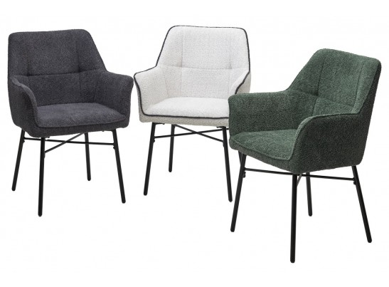 Стул AGIRA UF998-14 светло-серый, букле / UF998-16 темно-серый / черн. каркас / Товарный знак DISAUR в Ростове-на-Дону