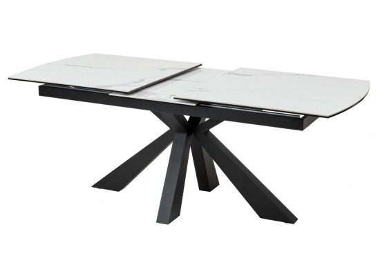 Стол ROVIGO 170 HIGH GLOSS STATUARIO Белый мрамор глянцевый, керамика/ черный каркас в Ростове-на-Дону Стол ROVIGO 170 HIGH GLOSS STATUARIO Белый мрамор глянцевый, керамика/ черный каркас в Ростове-на-Дону