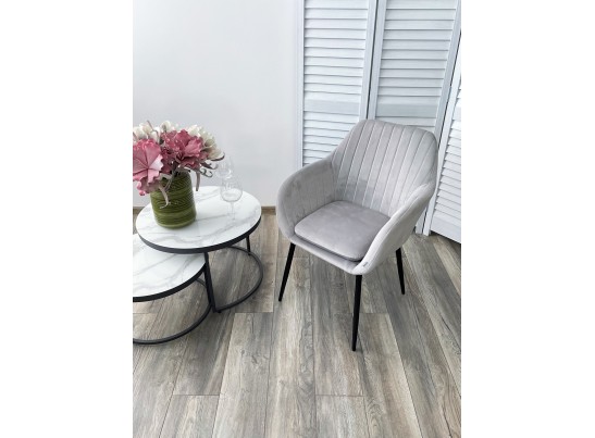 Стул ALABAMA BLUVEL-03 LIGHT GREY, велюр / черный каркас в Ростове-на-Дону