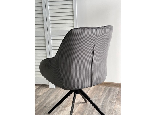 Стул TORNADO 360 град. Серый Brego-07, ткань/ темно-серый Modern-454, велюр/ черный каркас, DISAUR в Ростове-на-Дону