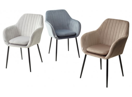 Стул ALABAMA BLUVEL-03 LIGHT GREY, велюр / черный каркас в Ростове-на-Дону