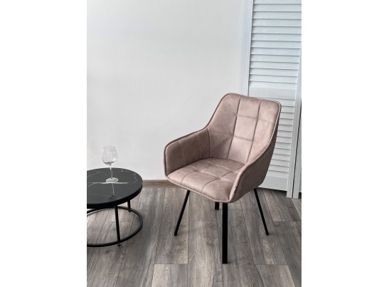 Стул MAVERICK 360 град. поворот. HK007-04 Латте, искусственная замша / черный каркас, в Ростове-на-Дону