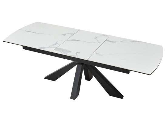 Стол ROVIGO 170 HIGH GLOSS STATUARIO Белый мрамор глянцевый, керамика/ черный каркас в Ростове-на-Дону Стол ROVIGO 170 HIGH GLOSS STATUARIO Белый мрамор глянцевый, керамика/ черный каркас в Ростове-на-Дону