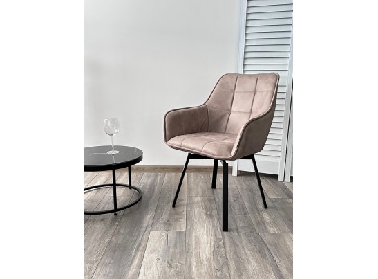 Стул MAVERICK 360 град. поворот. HK007-04 Латте, искусственная замша / черный каркас, в Ростове-на-Дону