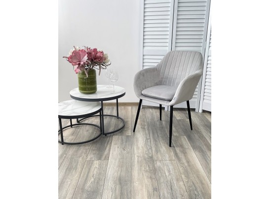 Стул ALABAMA BLUVEL-03 LIGHT GREY, велюр / черный каркас в Ростове-на-Дону