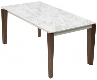 Стол ESMIR 160 MATTE ARABESCATO SOLID CERAMIC/ орех, ®DISAUR Стол ESMIR 160 MATTE ARABESCATO SOLID CERAMIC/ орех, ®DISAUR