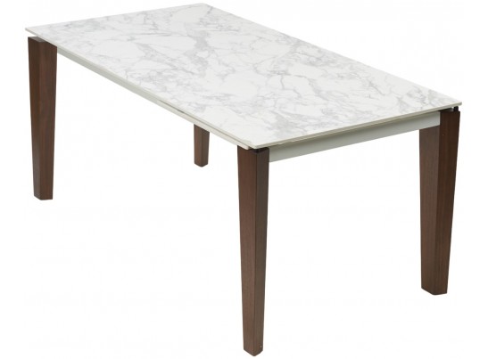 Стол ESMIR 160 MATTE ARABESCATO SOLID CERAMIC/ орех, ®DISAUR Стол ESMIR 160 MATTE ARABESCATO SOLID CERAMIC/ орех, ®DISAUR