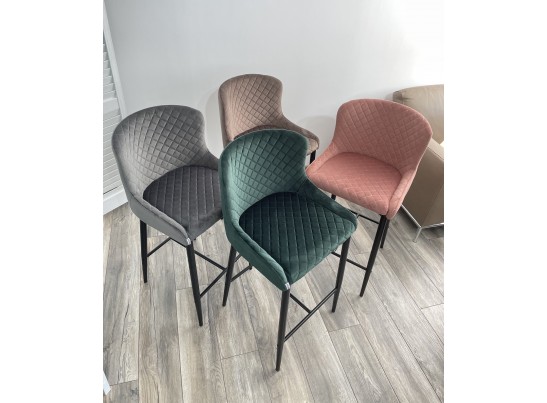 Полубарный стул ARTEMIS BLUVEL-52 PINK (H=65cm), велюр в Ростове-на-Дону