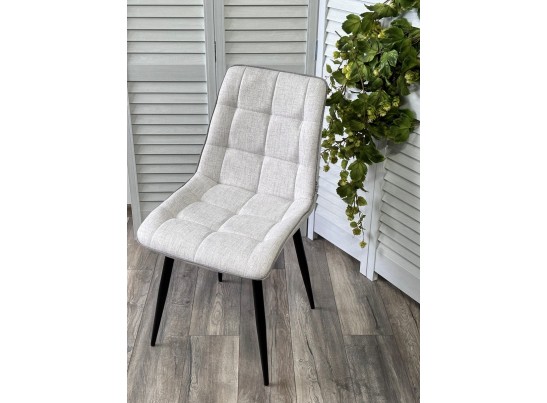 Стул CHIC HE622-20/ HE622-22 светло-серый, ткань/ черный каркас в Ростове-на-Дону