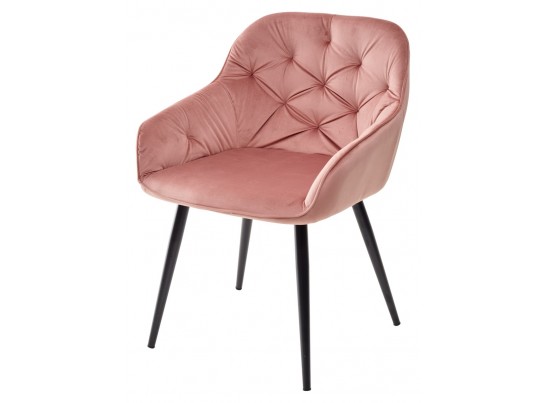 Стул BREEZE BLUVEL-52 PINK/ черный каркас, велюр в Ростове-на-Дону