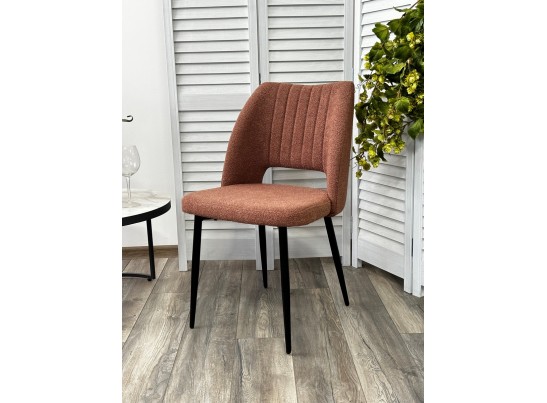 Стул LONDON UF995-05 карамельный, букле / черный каркас / Товарный знак DISAUR в Ростове-на-Дону