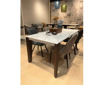 Стол ESMIR 160 MATTE ARABESCATO SOLID CERAMIC/ орех, ®DISAUR Стол ESMIR 160 MATTE ARABESCATO SOLID CERAMIC/ орех, ®DISAUR