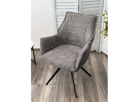 Стул BREVIS 180 град. поворот. XD841-16 Серый, букле/ GINO-457 Серый, ткань/ Черный, ®DISAUR