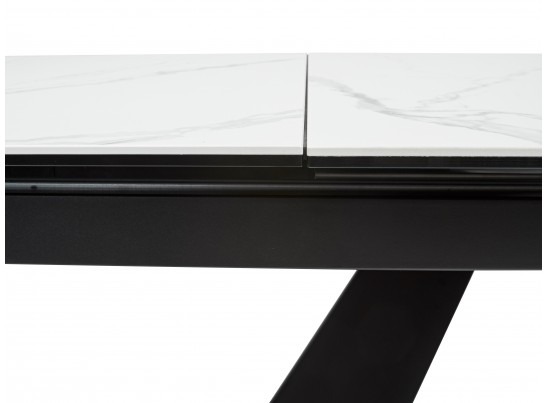 Стол ACUTO2 170 MATTE STATUARIO Белый мрамор матовый, керамика/ черный каркас в Ростове-на-Дону Стол ACUTO2 170 MATTE STATUARIO Белый мрамор матовый, керамика/ черный каркас в Ростове-на-Дону