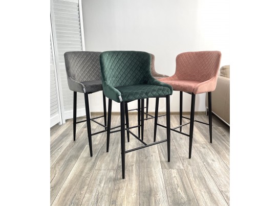 Полубарный стул ARTEMIS BLUVEL-52 PINK (H=65cm), велюр в Ростове-на-Дону