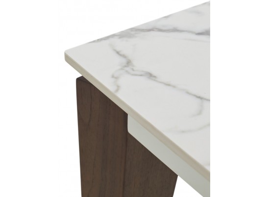 Стол ESMIR 160 MATTE ARABESCATO SOLID CERAMIC/ орех, ®DISAUR Стол ESMIR 160 MATTE ARABESCATO SOLID CERAMIC/ орех, ®DISAUR